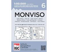 Carta n. 6 Monviso 1:50.000. Carta dei sentieri e dei rifugi