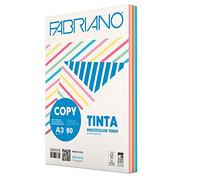 fabrianocolore - a3 - 80 gr - mix 5 colori tenui - fabriano - conf. 250 fogli
