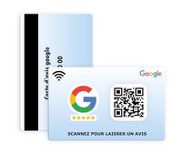 Carta NFC e QR Code per Google Recensioni, Raccogli le Recensioni dei clienti in Una Scansione, Formato Biglietto da Visita Per Aziende e Commerci