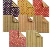 Carta Origami Carta pieghevole Carta colorata - 80 Fogli Punti e bordo Cartoncini Colorati 15 x 15 cm doppia faccia per progetti artistici e artigianali fai da te