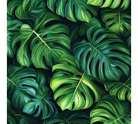 Carta Parati 30 cm x 200 cm Carta da Parati 3D Texture Tropicale Blu Verde Foglie Antigraffio Facile Manutenzione Facile da Installare Adatto per Salotto Area Ristorante Scarpiera Piano Cucina