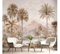 Carta Parati Murale Lago Nella Giungla Paesaggio Tropicale 200X140Cm Poster Gigante Fotomurale Seta, Carta Da Parati Panoramica 3D Marrone Ruggine Per Soggiorno Camera Letto Ufficio Tv Sfondo