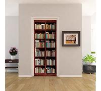 Carta Parati Porta 3D Adesivi per Porte Interne Rivestimenti per Porte da Interno Autoadesiva e per Porte In Vinile Camera da Letto Bagno Soggiorno Camera Dei Bambini 80x210 Libreria