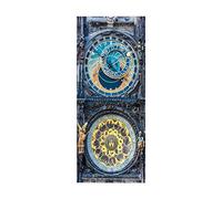 Carta Parati Porta 3D Adesivi per Porte Interne Rivestimenti per Porte da Interno Autoadesiva e per Porte In Vinile Camera da Letto Soggiorno Camera Dei Bambini 80x210 cm Orologio Astronomico di Praga