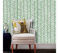 Carta Parati Righe Verde,44.5 x 500cm Carta da Parati Adesiva Bianco e Verdi Geometrica Parato Adesivo per Parete Righe Verticali Pellicola Adesiva per Mobili,Camera da Letto,Soggiorno,Bagno,Cucina