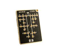 Carta per Addestramento al Codice Morse, Strumento Elettronico Professionale in Stile PCB con LED Interattivi e Pulsanti di Segnalazione, Kit Portatile Tascabile per la Pratica del Telegrafo per