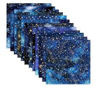 Carta per album di ritagli, motivo notte stellata, 30 x 30 cm, 24 fogli double-face per scrapbooking, creazione di biglietti, designer, diari, bordi di sfondo, biglietti di auguri
