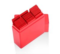 Carta per articolazione dentale da 300 pezzi, carta assorbente dentale con micron laterale raddoppiato per accessorio dentista con dispenser in plastica(Rosso)