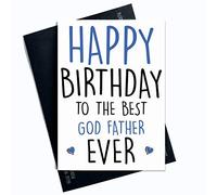Carta per carta di Dio padre biglietti di auguri di compleanno per Dio padre Birthday Cards Best Friend Best God Father Ever Happy Birthday PC296