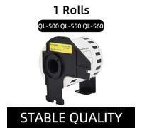 Carta per etichette DK-22606 da 62 mm x 15,24 m compatibile con le stampanti QL-1050 1050N 1060N 500 500A 500BS 500BW 550 560 560VP 570 580N 650TD(1Rolls)
