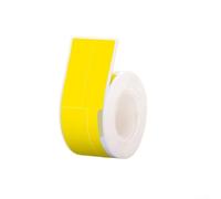 Carta per etichette per cavi tipo F per stampanti di etichette P2 compatibile con modelli DP27P e P50, 25 mm x 38+40 mm, etichette sintetiche termiche in rotolo (giallo)