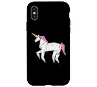 Carta per origami con unicorno, pieghevole, per amanti degli origami Custodia per iPhone X/XS