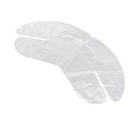 Carta per pacchi facciali in plastica usa e getta, 200 pezzi Maschera per collo in plastica Foglio trasparente per collo Bellezza Fai da te Pellicola idratante idratante Bellezza