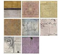 Carta per scrapbooking, 14 cm x 14 cm Scrapbook Carta di riso Fiore Pianta Sfondo Artigianato Fai da Te Carta 8 pezzi(Writer 2)