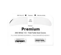 Carta per sedili del gabinetto - 250 fogli monouso per sedili da bagno a metà piega, fodere per biodegradabili da viaggio biodegradabile da 14x16 pollici | I bagni pubblici, campeggio, ufficio, aeropo