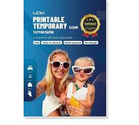 Carta per Tatuaggi Temporanei, Tattoo Transfer Paper per la Stampante A4X5 fogli Carta per Trasferimento di Tatuaggi, Tatuaggio Temporaneo Fai da Te per Stampante e Disegno a Mano (Trasparente)