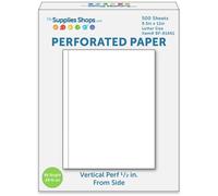 Carta perforata, 1,27 cm, perforazione lungo 28 cm, verticale su carta bianca formato lettera 24# (risma da 500)
