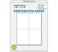 Carta perforata, due perforazioni per il quarto del foglio su carta bianca per fotocopiatrice 20# (500 pezzi)