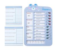 Carta perforata per disciplina per bambini, pianificatore interattivo di routine per attività quotidiane, grafico di pianificazione visiva per ragazzi e ragazze per organizzare la scuola
