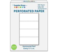 Carta perforata, perforazioni ogni 3 1/2", orizzontale su carta bianca 24# formato legale (risma da 500)
