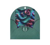 Carta perlata 3D Magica Scaglie di Drago Stampa Modello Biglietto di auguri per compleanno, Ringraziamento, Natale, Capodanno