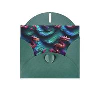 Carta perlata 3D Magica Scaglie di Drago Stampa Modello Biglietto di auguri per compleanno, Ringraziamento, Natale, Capodanno