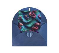 Carta perlata 3D Magica Scaglie di Drago Stampa Modello Biglietto di auguri per compleanno, Ringraziamento, Natale, Capodanno