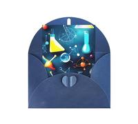 Carta perlata astratta scienza chimica stampa biglietto di auguri per compleanno, Ringraziamento, Natale, Capodanno