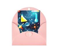 Carta perlata astratta scienza chimica stampa biglietto di auguri per compleanno, Ringraziamento, Natale, Capodanno