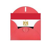 Carta perlata con fibbia d'amore con stampa bandiera egiziana, regali per biglietti di compleanno con foglio accessori, biglietto per appunti, busta