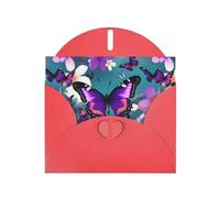 Carta perlata con fibbia d'amore con stampa di fiori e farfalle, regali per biglietti di compleanno con foglio accessorio, biglietto per appunti, busta