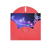 Carta perlata con fibbia d'amore con stampa viola, regali per biglietti di compleanno con foglio accessorio, biglietto per appunti, busta