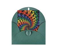 Carta perlata Orso Danza Tie Dye Stampa Biglietto di auguri per compleanno, Ringraziamento, Natale, Capodanno