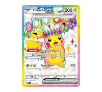 Carta Pokemon Pikachu ex 219/191 ultra rara Full Art | Carte Pokémon lucide | Pokémon EX | Scintille crescenti | Pokemon Scarlatto e Viola | Titan Cards Authenticated