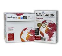 Carta A4 Navigator Presentation - 788873 Carta per fotocopie di colore bianco da 100 g/mq con spessore 120 µm e punto di bianco cie 169 senza fori in 5 risme da 500 fogli