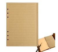 Carta raccoglitore A5, Carta di ricarica A5, Inserti raccoglitore a righe, Inserti pianificatore a 6 anelli, Ricarica taccuino vintage, 80 fogli 160 pagine per diario