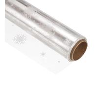 Carta Regalo Wrapper Bianco Neve 40cm x 30M Spessore 2,5Mil Trasparente