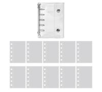 Carta Rifornimento Taccuino Copertina PVC Trasparente 5 Anelli | Fogli Sciolti Per Raccoglitore 10 Pagine | Collezione Artistica Per Compleanno Viaggio Viaggio Strada Album