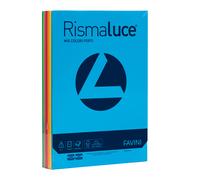 carta colorata favini rismaluce colori forti 90 g/m² a4 mix 8 colori - risma da 300 fogli - a66x314
