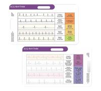 Carta ritmica ECG, Layout verticale orizzontale portatile, Scheda tascabile ECG, Materiale laminato Dettagli rapidi, Medico con funzione di studio, Strumento scolastico infermieristico per ospedali