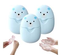 Carta saponata portatile per esterni, fogli di sapone monouso da viaggio per viaggi, mani, interni, esterni, campeggio ed escursionismo. (Blue)