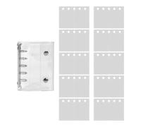 Carta Sciolta Per Scuola Copertina Trasparente PVC 5 Anelli - Carta A Fogli Sciolti Larga 10 Pagine,Collezione Artigianato Per Viaggio Strada Auto Aereo Scrapbooking Arte