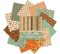 Carta Scrapbooking Autunno 24 Pezzi 15 x 15 cm Carta per Decoupage Origami Paper Cartoncini Colorati Decorativa Autunno per Quaderno, Album, Bricolage (A, 15 x 15 cm)