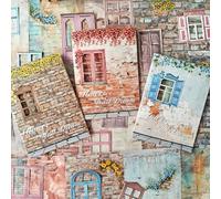 Carta Scrapbooking Kit,90 Fogli Vintage Adesivi per Scrapbooking per Journaling,Bullet Journal,Junk Journal,DIY Craft,Photo Frame,Cups,Notebook(Old Wall)