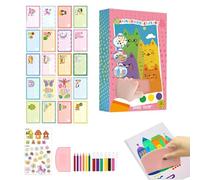 Carta Scratch Artistica,con Kit di Pittura Divertente con Penna ad - Kit di Arte e Mestieri con Raschietto per Bambini,per Giovani Ragazze/Ragazzi Scuola a Casa Sala Giochi Prescuola