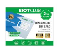 Carta SIM Eiotclub EU (33 Paesi) + USA + Canada + Messico, 2GB | 30 Giorni | 5G/4G LTE, SIM da Viaggio Prepagata, Solo Dati, Senza Contratto, Ricaricabile, Per Telefoni, Router, iPad, Tablet