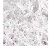 Carta sminuzzata per confezioni regalo, Carta velina glitterata triturata, metallizzata, arricciata, multicolore, 100-200 g(Style B/White,100g)