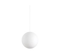 Sospensione Moderna Carta Metallo Bianco 1 Luce E27 D30Cm