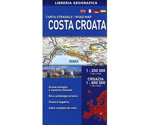 Carta Stradale della Costa Croata 1: 200 000