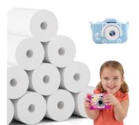 Carta termica 10 rotolo per fotocamera per bambini e mini stampante, carta di ricarica bianca per fotocamere fotografiche istantanee per bambini, carta di stampa BPA Free (da 57 mm a 30 mm)